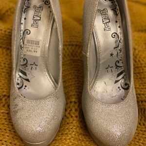 Silver Brash Stilettos